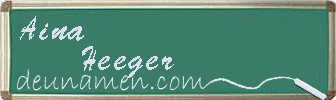 Aina Heeger Visitenkarte